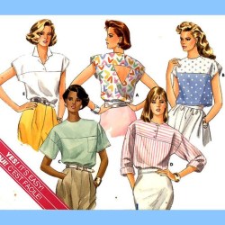 3766 BUTTERICK  SHORT SLEEVE COLLAR BLOUSE LENGTHS EZ PATTERN 6-10 or 12-16 choice uncut 